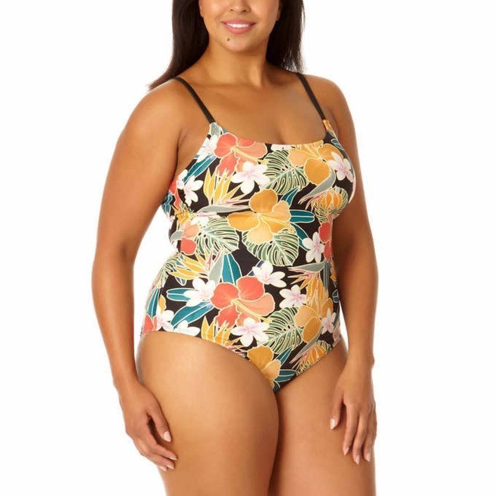 Hurley Swimsuit Women’s XL Floral Print One Piece